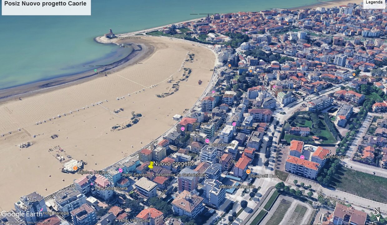 Posizione nuovo progetto viale Falconera Caorle